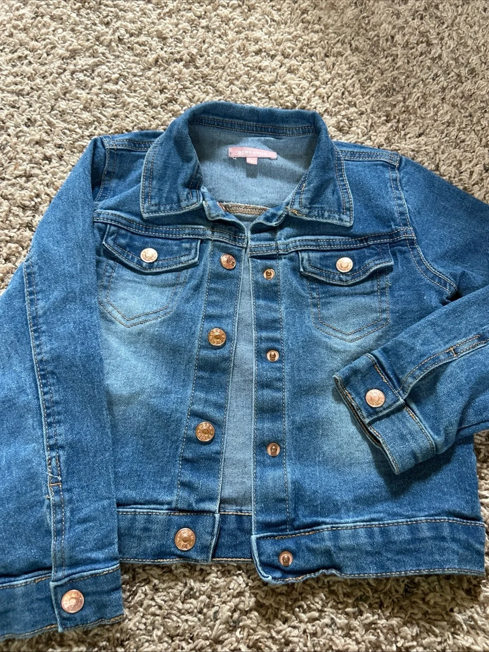 BCBGirls Blue Denim Jacket (6) with Black Floral Top by Maurices (7)